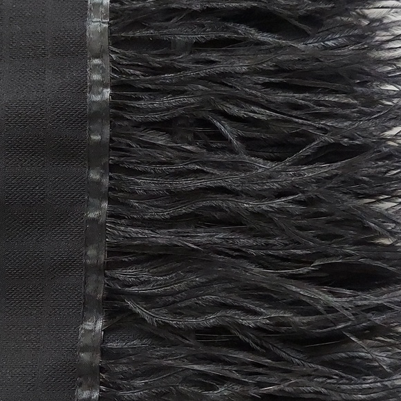 Endless Rose Black Feathered Hem & Exposed Silvertone Zipper Camisole Size Small - Picture 4 of 16